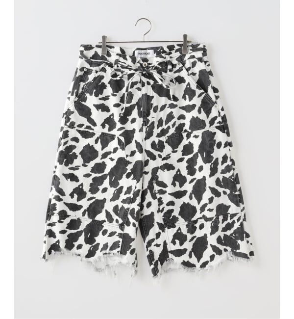 JOINT WORKS「DISCOVERED / ディスカバード COW PRINT DOUBLE KNEE SHORTS」|その他|ブラック