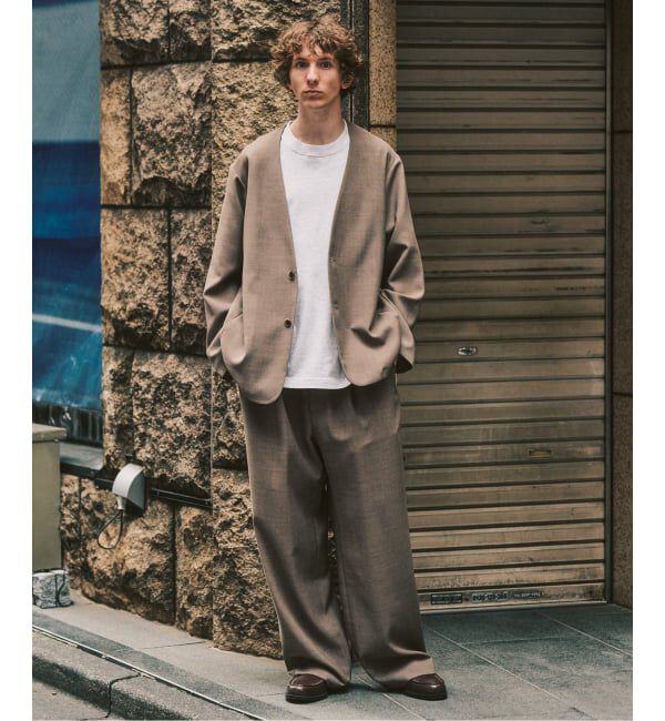 417 EDIFICE「【EVALET / エバレット】メッシュ カーディガンジャケット "セットアップ着用可能"」|ノーカラージャケット|