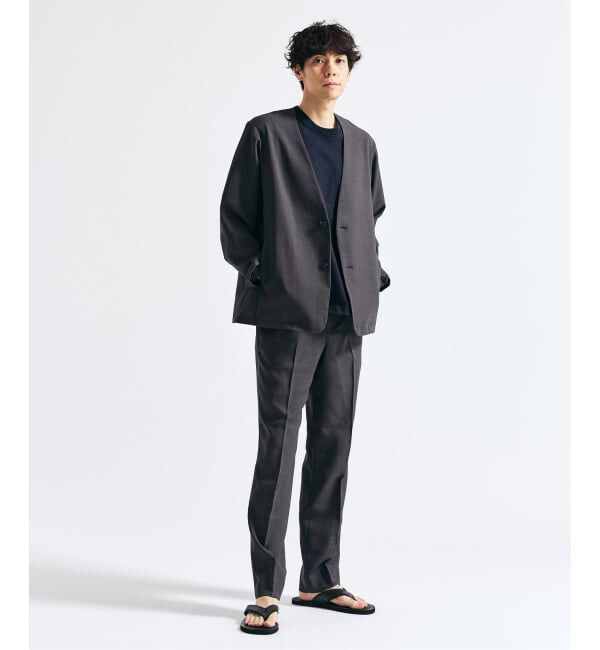 417 EDIFICE「【EVALET / エバレット】メッシュ カーディガンジャケット "セットアップ着用可能"」|ノーカラージャケット|