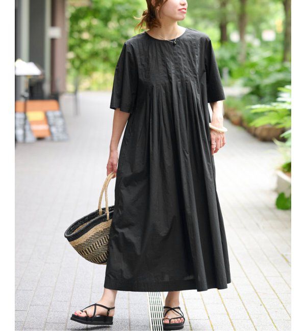 JOURNAL STANDARD relume「コットンポプリンタックワンピース」|ワンピース|ブラック
