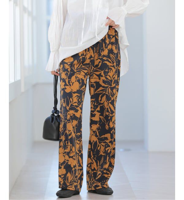 JOURNAL STANDARD relume「バイカラーリーフプリントパンツ」|その他|ブラウン B