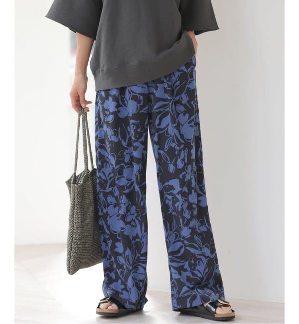JOURNAL STANDARD relume「バイカラーリーフプリントパンツ」|その他|ブルー A