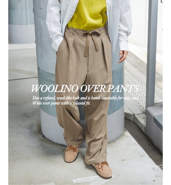 JOURNAL STANDARD「ウーリーノ オーバー パンツ」|スラックス|カーキ