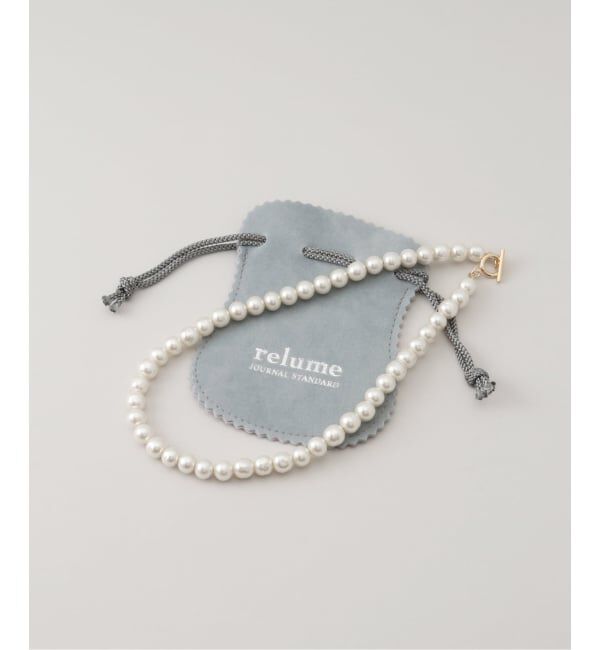 JOURNAL STANDARD relume「《WEB限定追加予約2》RELUME 大粒ガラスパールネックレス40cm」|ネックレス|