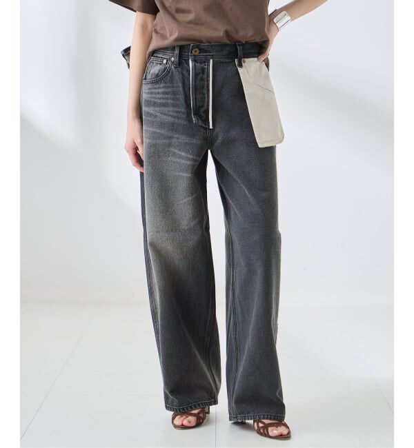 journal standard L'essage「《追加予約》別注 INSCRIRE*LEE*L'ESSAGE COWBOY/RIDERSPANTS デニム」|デニム|ブラック A