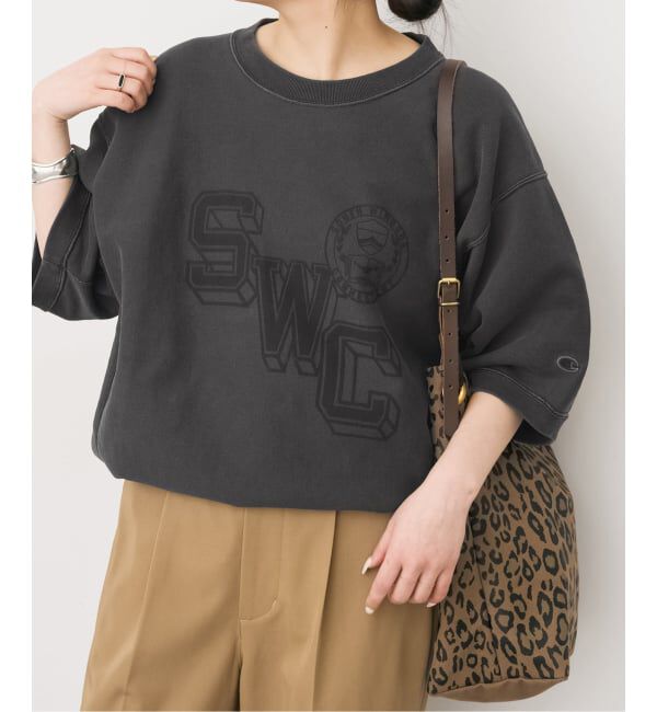 Spick and Span「Champion/チャンピオン REVERSE WEAVE SHORT SLEEVE SWEA」|スウェット・ジャージ|ブラック A