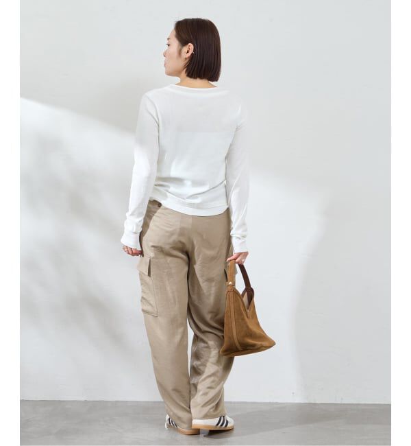 U by SPICK&SPAN「フェードサテンカーゴスラックス」|カーゴ|