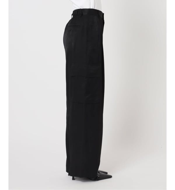 U by SPICK&SPAN「フェードサテンカーゴスラックス」|カーゴ|