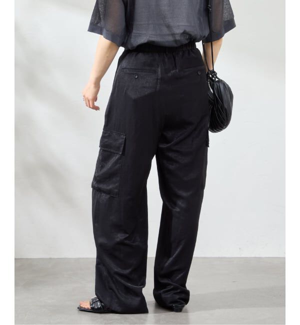 U by SPICK&SPAN「フェードサテンカーゴスラックス」|カーゴ|