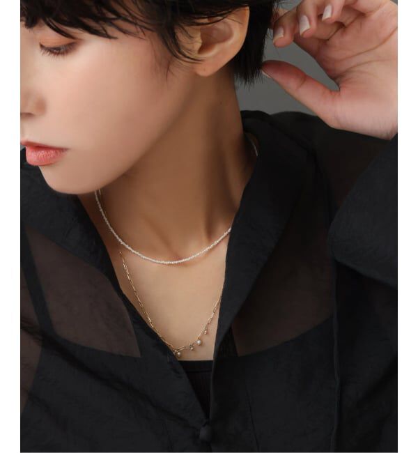 Lilas by Spick&Span「《WEB限定》シードパールチェーンネックレス K10」|ネックレス|