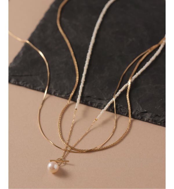 Lilas by Spick&Span「《WEB限定》シードパールチェーンネックレス K10」|ネックレス|