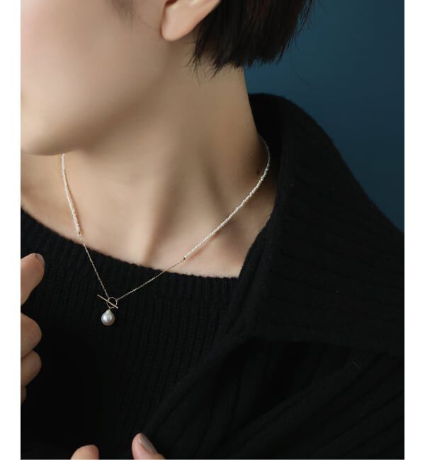 Lilas by Spick&Span「《WEB限定》シードパールチェーンネックレス K10」|ネックレス|