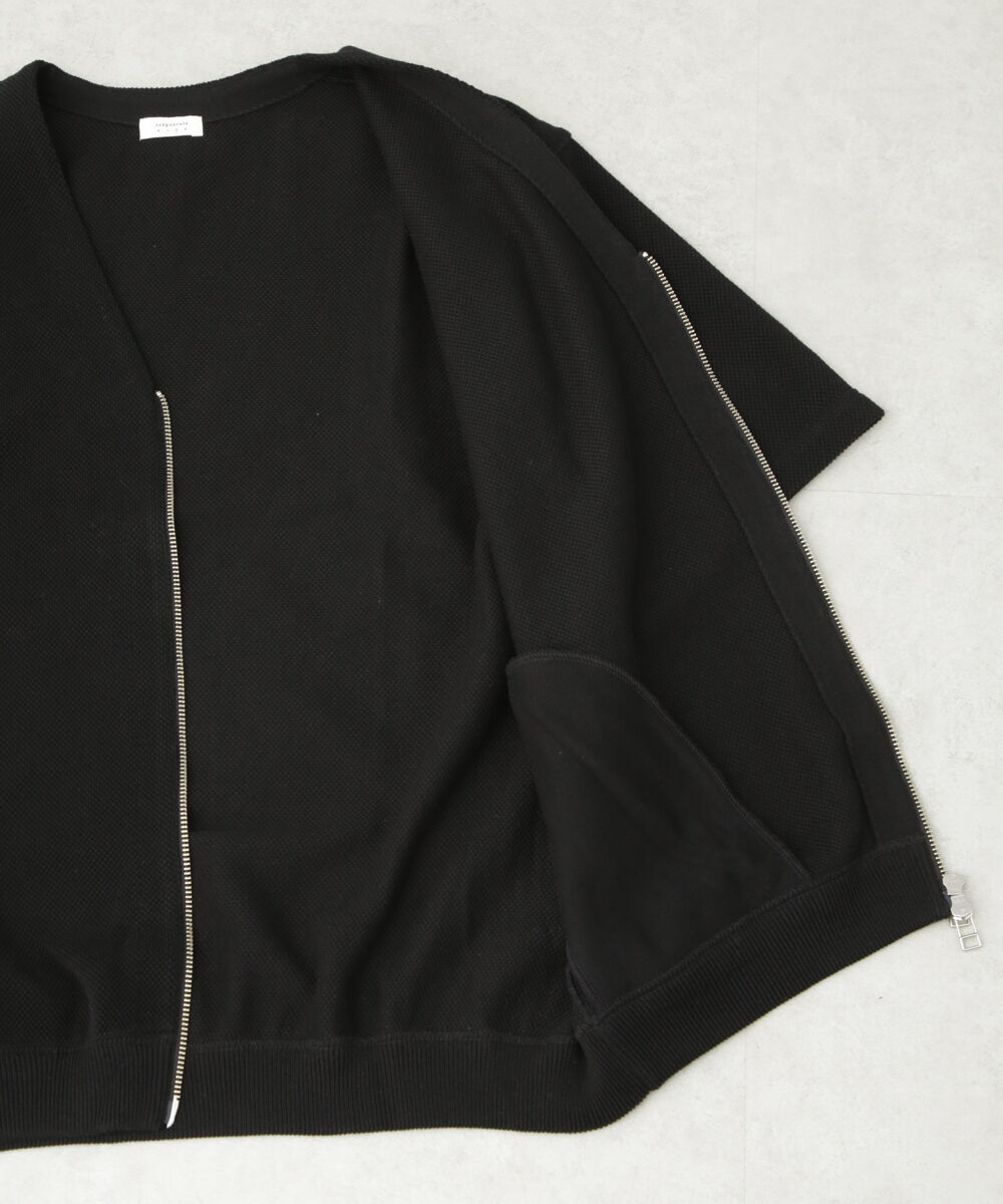 nano･universe「crepuscule/別注 S/S V NECK ZIP CARDIGAN」|ニット・セーター|