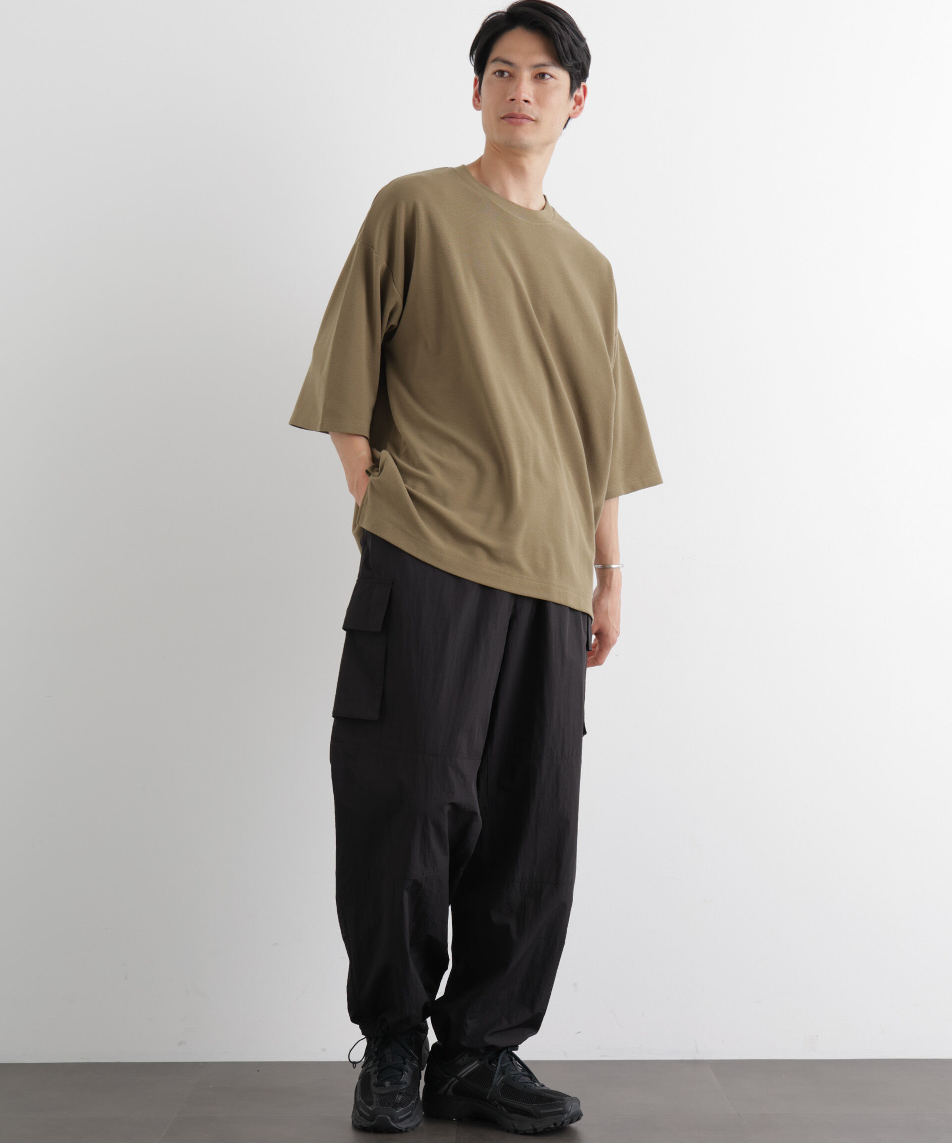 nano･universe「WEB限定/ストレッチフライス BIGTシャツ 半袖」|Tシャツ・カットソー|