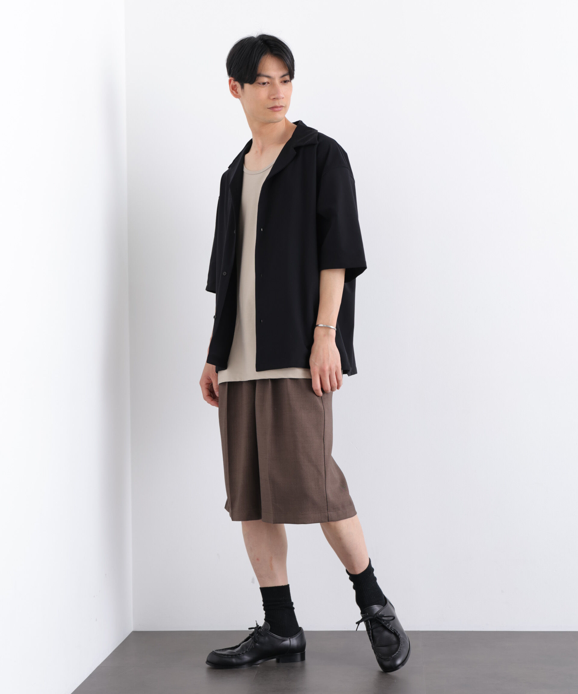 nano･universe「Dickies/別注 Wide Tuck Short Pants」|チノ|