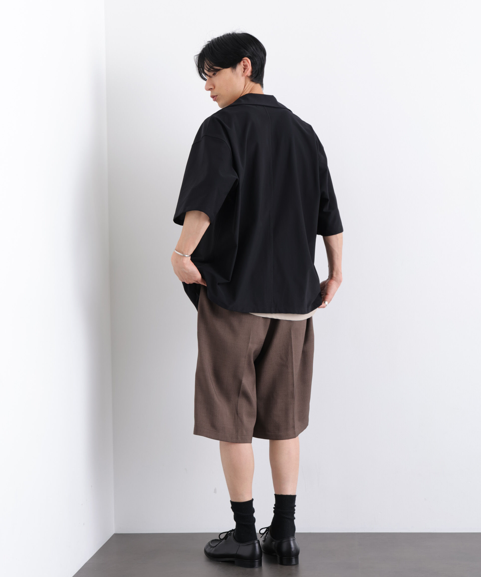 nano･universe「Dickies/別注 Wide Tuck Short Pants」|チノ|