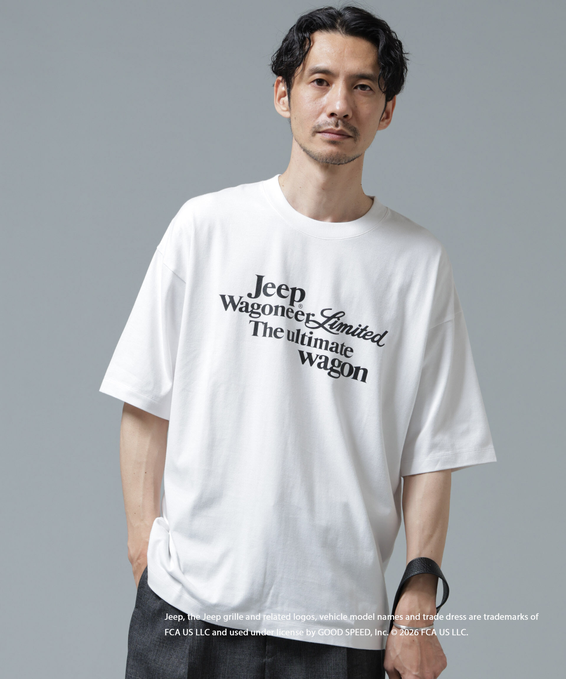 nano･universe「GOOD ROCK SPEED&times;Anti Soaked(R) 汗染み防止 ジープ Tシャツ」|Tシャツ・カットソー|