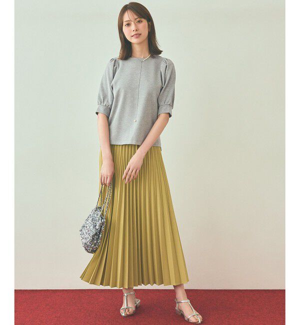ANY SIS「シャイニーラメパフスリーブ カットソー」|Tシャツ・カットソー|