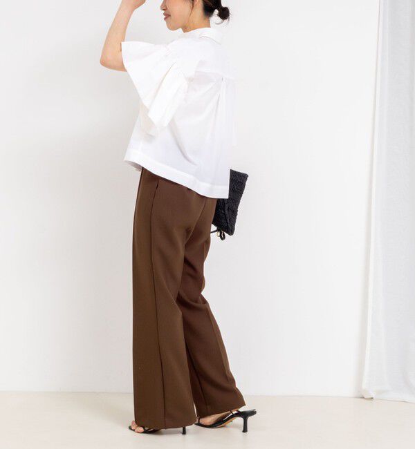 NOLLEY'S「ウォッシャブルハイスペック裾フレアパンツ」|その他|