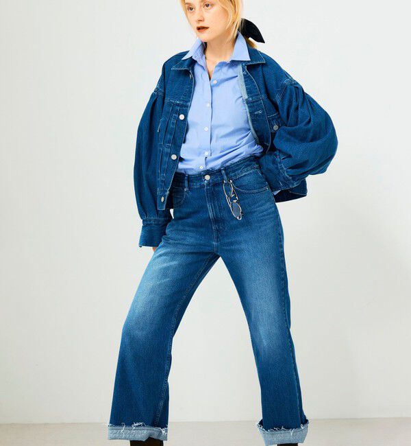 Rie Miller「【RM denim】ハイウエストソフトフレアデニム」|デニム|