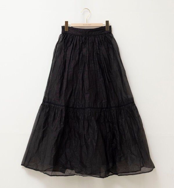 NOLLEY'S sophi「【MARILYN MOON】sheer starched cotton lace tieredスカート」|フレア|