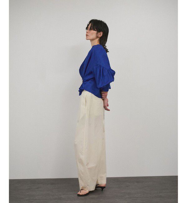 SALON adam et rope'「リネンスキッパーギャザーブラウス / ［GENTLE LINEN］」|シャツ・ブラウス|