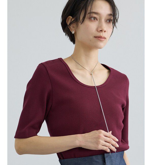 SALON adam et rope'「プリマベールファームリーリブT / UVケア・洗える・新色追加」|Tシャツ・カットソー|