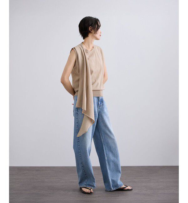 SALON adam et rope'「【WEB限定】ストール付きマルチWAYノースリニット」|ニット・セーター|