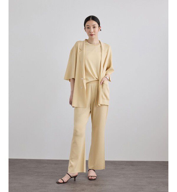 SALON adam et rope'「クールニットハーフスリーブジャケット」|テーラードジャケット|
