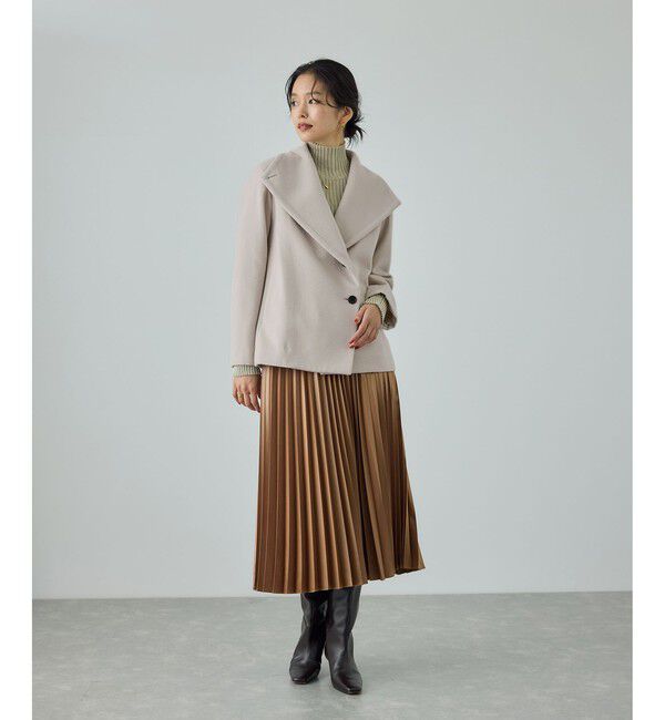 ROPE「プレミアムカシミヤ ショートコート」|ステンカラーコート|