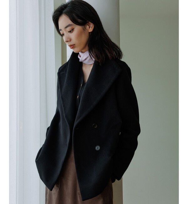 ROPE「プレミアムカシミヤ ショートコート」|ステンカラーコート|