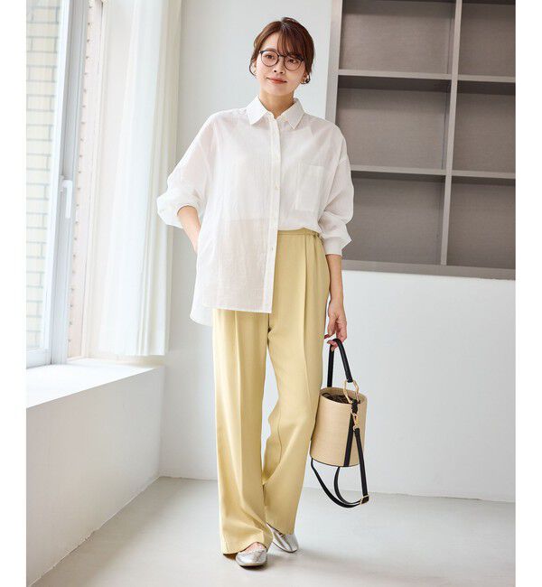 Rope&rsquo;Picnic「【WEB限定サイズ】美フレアカラーパンツ」|スラックス|