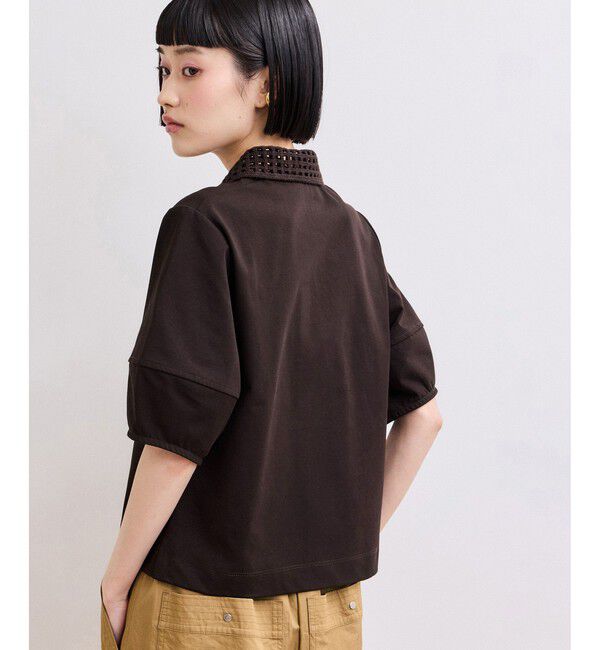 ADAM ET ROPE'「【WEB限定】・【サステナブル】メッシュ襟ポロシャツ」|ポロシャツ|