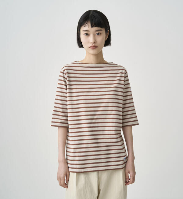 ORCIVAL「ORCIVAL | ジャージー ボートネック5分袖Tシャツ WOMEN」|Tシャツ・カットソー|