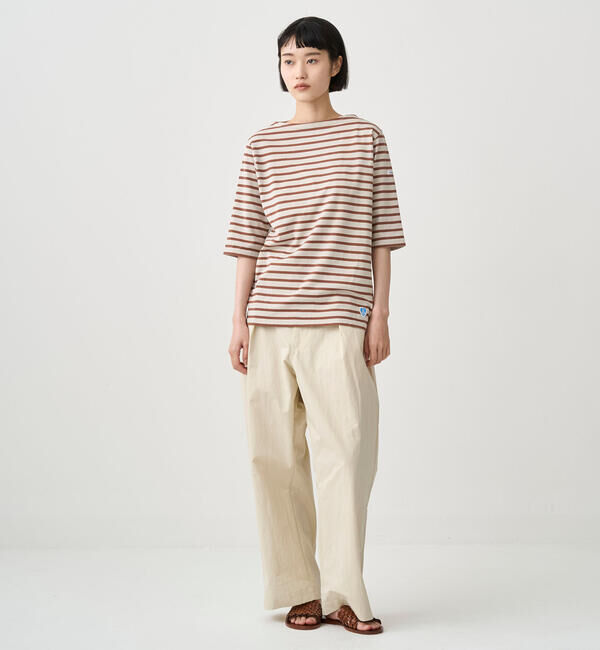 ORCIVAL「ORCIVAL | ジャージー ボートネック5分袖Tシャツ WOMEN」|Tシャツ・カットソー|