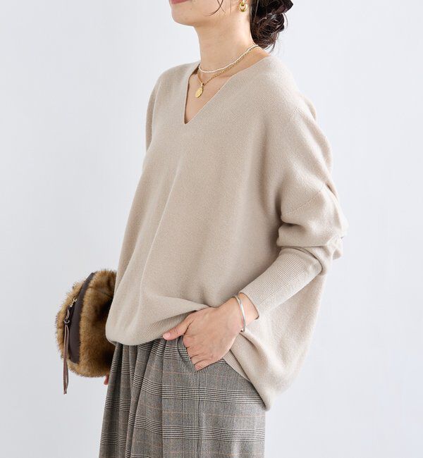  「【リバイバル/新色追加/7色展開】ウール100NEWバックボリュームニット」|ニット・セーター|