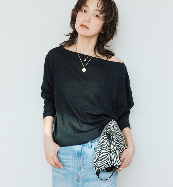  「【大人の肌見せに/抜け感◎】シアードルマンカットソー」|Tシャツ・カットソー|
