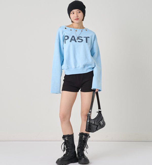  「アイレットオフショルロゴスウェット」|Tシャツ・カットソー|