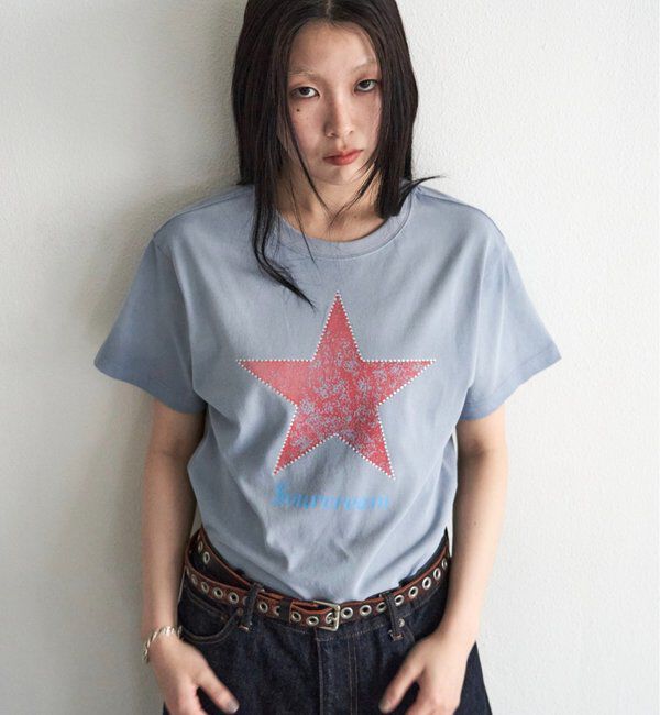  「【UNISEX】SourcreamラインストーンスターグラフィックTEE」|Tシャツ・カットソー|