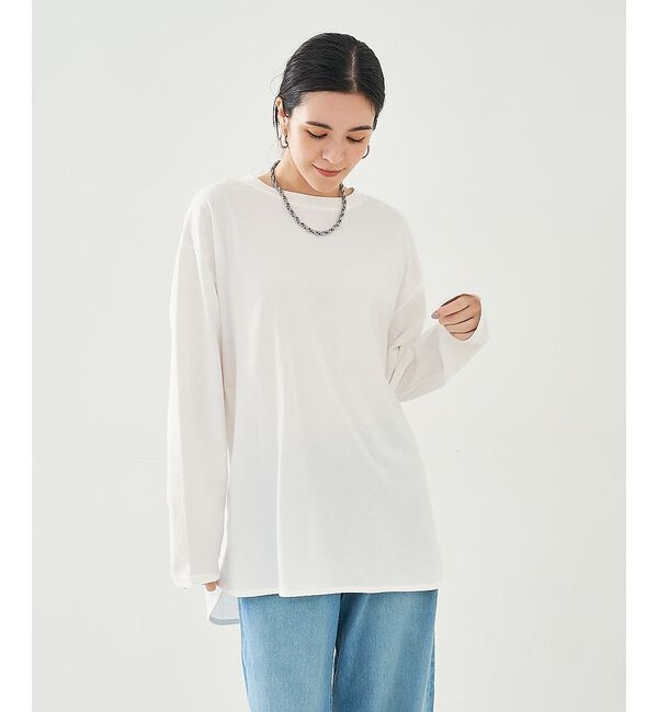 collex「バックボタンカットプルオーバー」|Tシャツ・カットソー|ホワイト