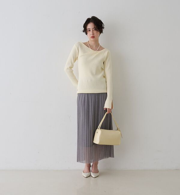 Rouge vif「【一部店舗限定】ドレープスリットスリーブリブニット」|ニット・セーター|