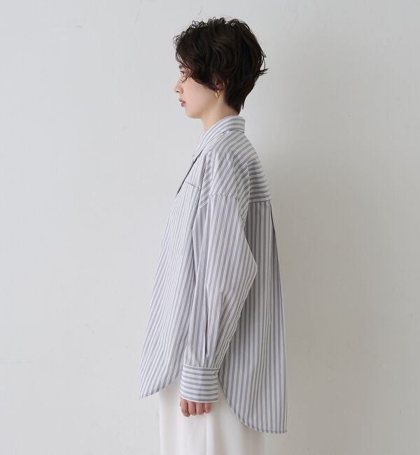 Rouge vif「コットンマルチストライプビッグシャツ」|シャツ・ブラウス|