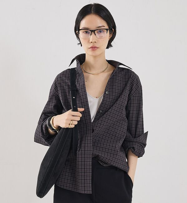 The Store by C' 「【COCUCA】チェックシャツ」|シャツ・ブラウス|ブラック系その他1
