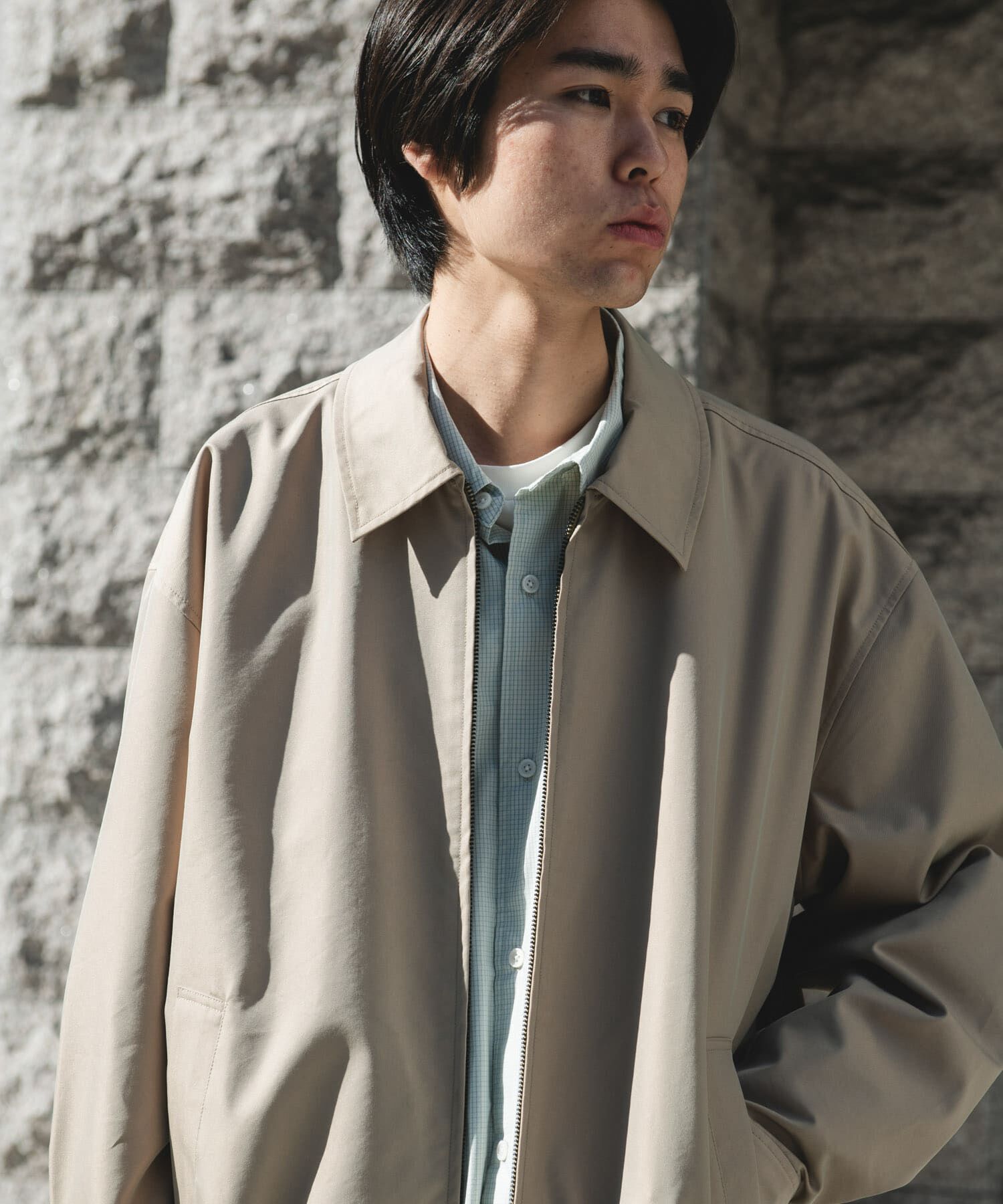 URBAN RESEARCH DOORS「ヘムシャーリング フルジップ ブルゾン」|ブルゾン・スタジャン|