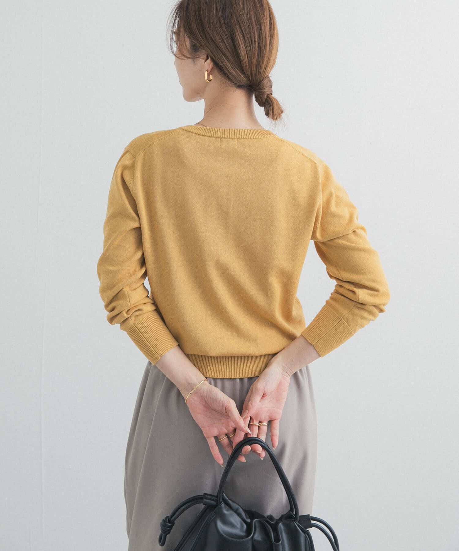URBAN RESEARCH DOORS「オーガニックコットンクルーネックカーディガン」|カーディガン|