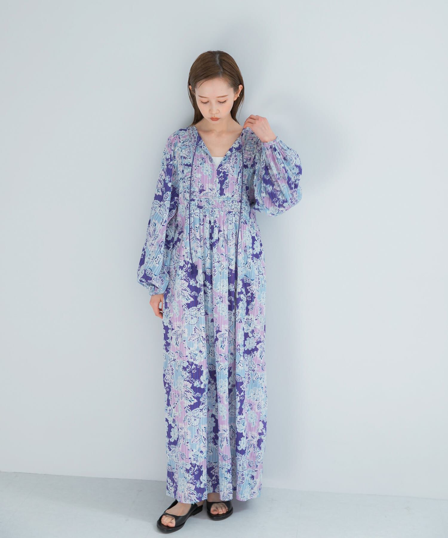 URBAN RESEARCH ROSSO「sara mallika　COTTON BOHEMIAN FLOWER DRESS」|ワンピース|