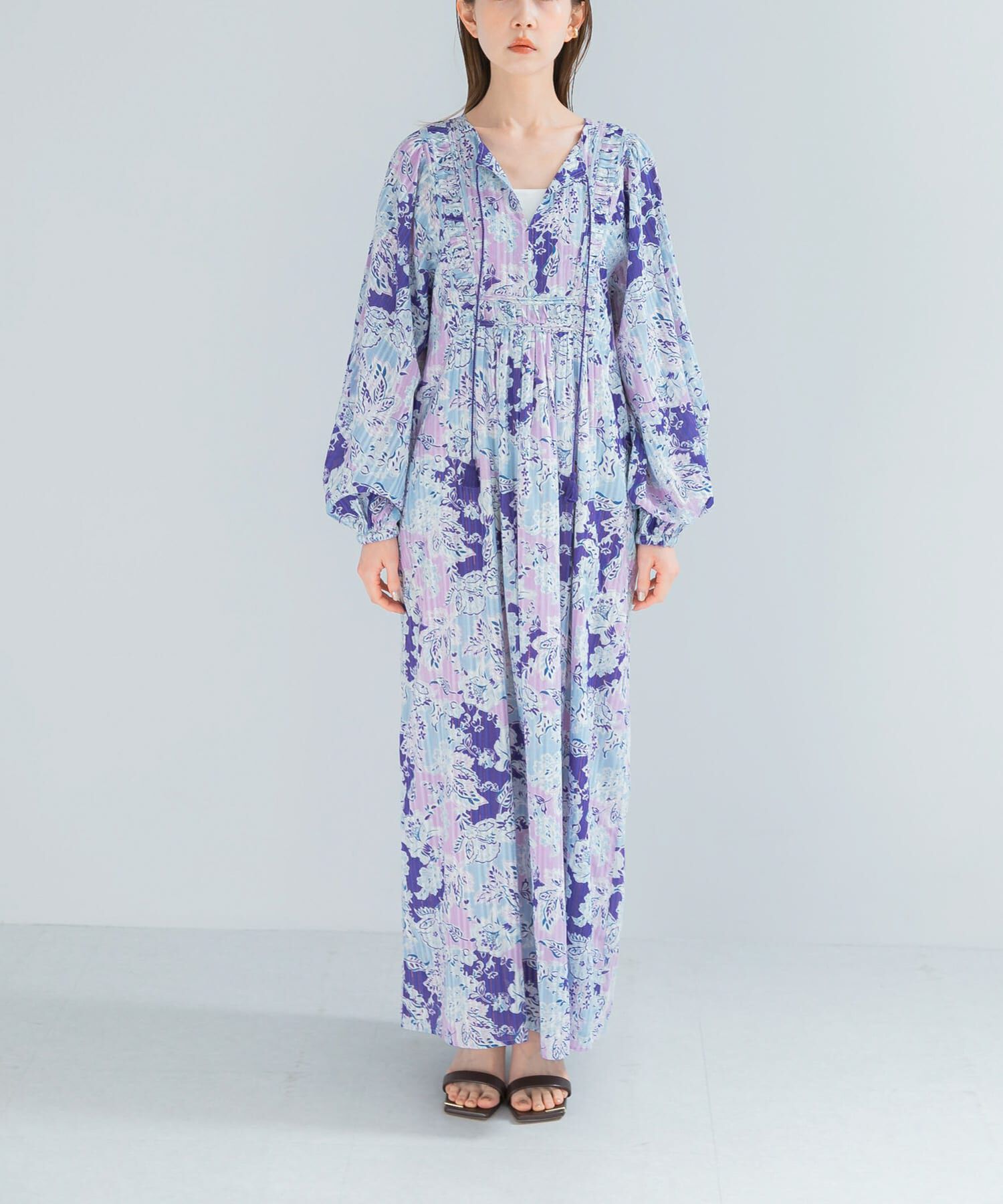 URBAN RESEARCH ROSSO「sara mallika　COTTON BOHEMIAN FLOWER DRESS」|ワンピース|