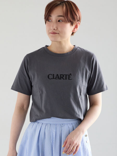 Te chichi「ウレタン刺繍ロゴスタンダードTシャツ」|Tシャツ・カットソー|チャコールグレー
