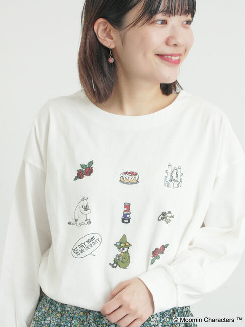 Samansa Mos2「【MOOMIN&times;Samansa Mos2】ムーミンプリントロンT」|Tシャツ・カットソー|
