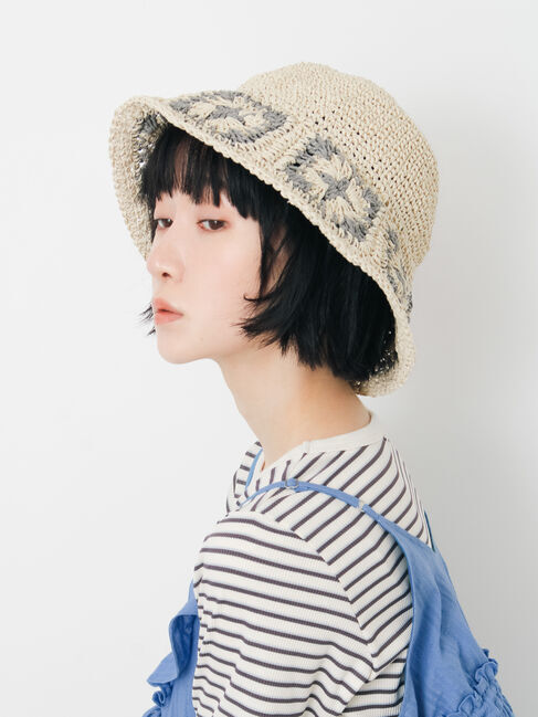 Samansa Mos2「【消臭効果】ペーパーフラワーハット」|その他|